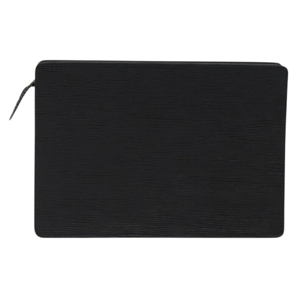 LOUIS VUITTON Epi Pochette Homme Clutch Bag Black Noir M52522 LV Auth ep11385 - Picture 11 of 16